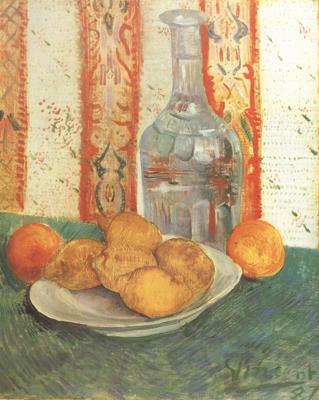 Vincent Van Gogh Still life with Decanter and Lemons on a Plate (nn04) Germany oil painting art